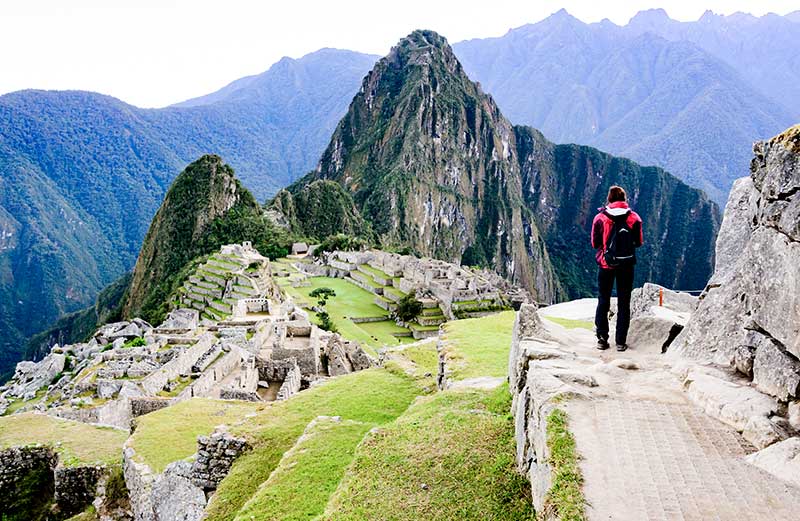 Turista em Machu Picchu